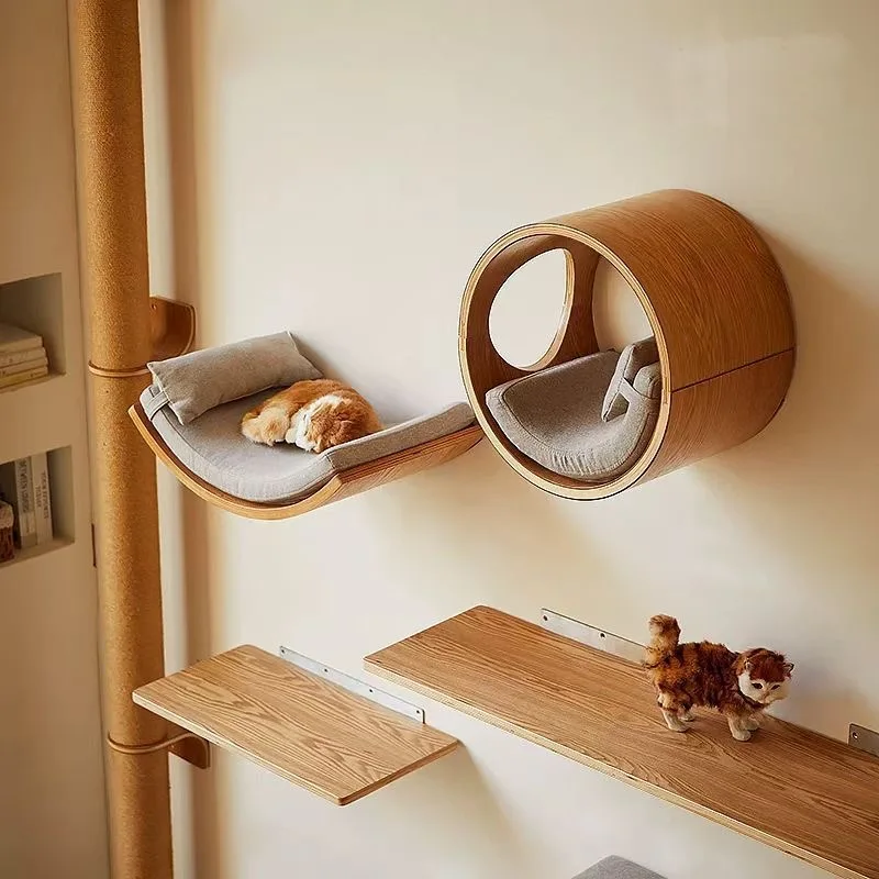 Ahşap Kedi Tırmanma Rafları Du - Cat Wall Climbing Shelves Hammock Wooden incelemesi ve fiyatı