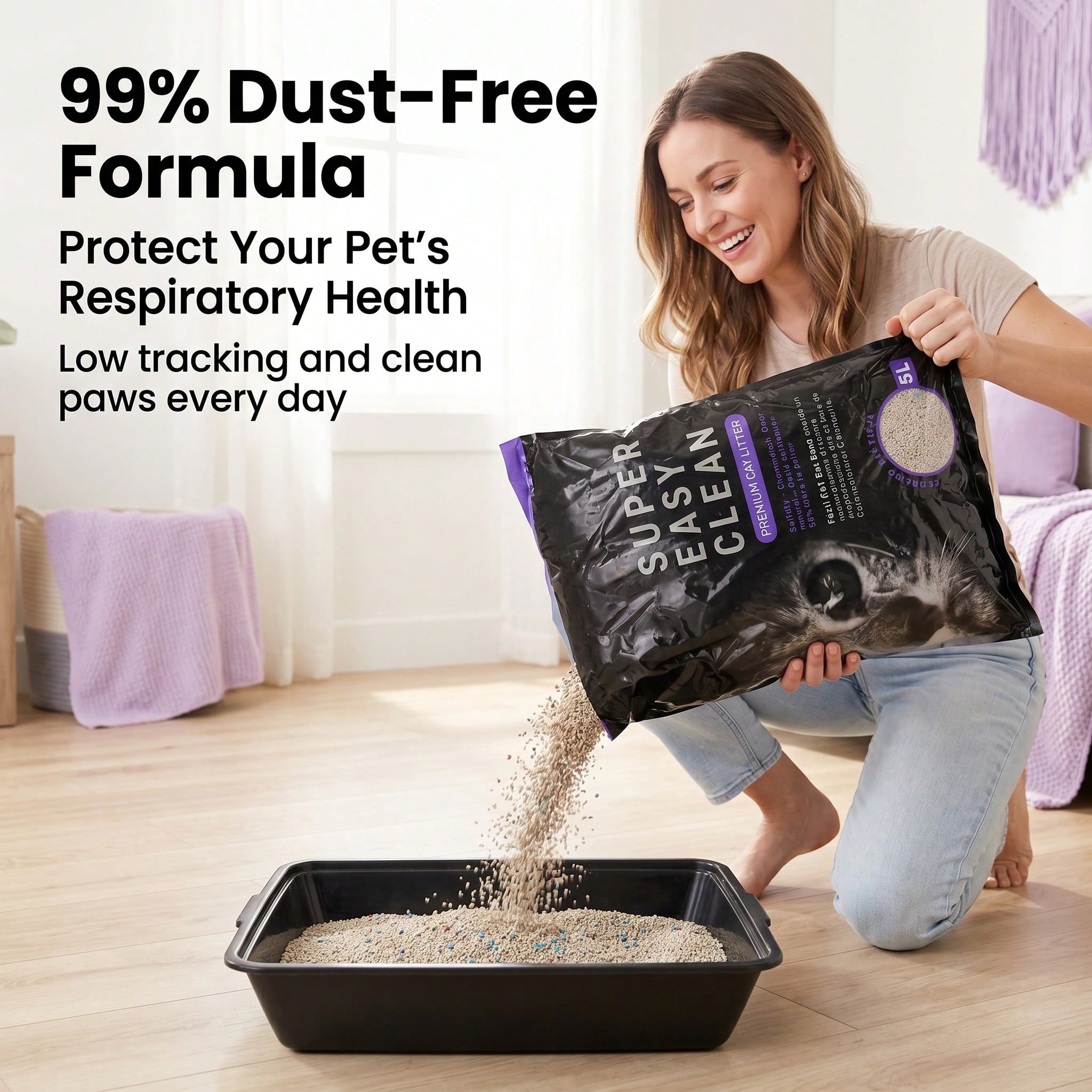 5L Lavanta Kokulu Bentonit Ked - Bentonite Cat Litter Clumping Dust Free incelemesi ve fiyatı