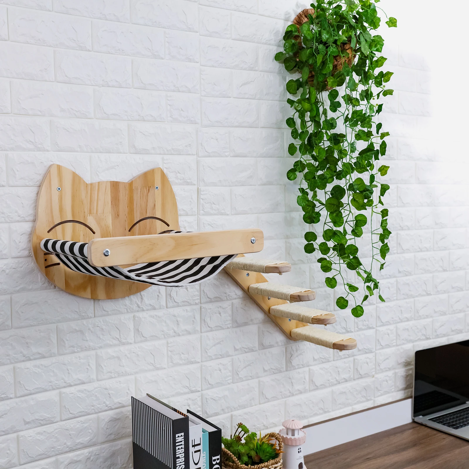 Duvara monte Kedi Hamak Yatak  - Cat Wall Climbing Shelves Hammock Wooden incelemesi ve fiyatı